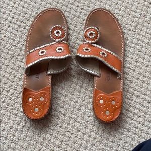 Orange Jack Rogers Flip Flops